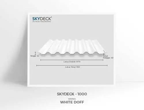 atap uPVC double layer skydeck 1000