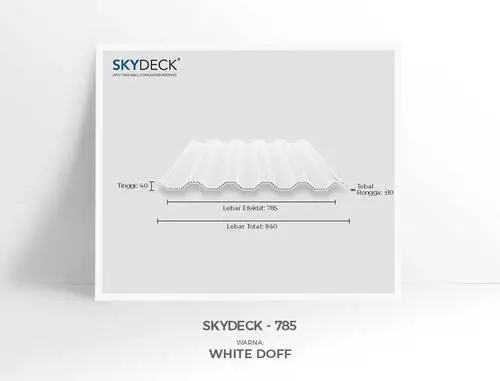 atap uPVC double layer skydeck 785