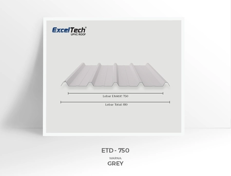 atap uPVC single layer ETD-75