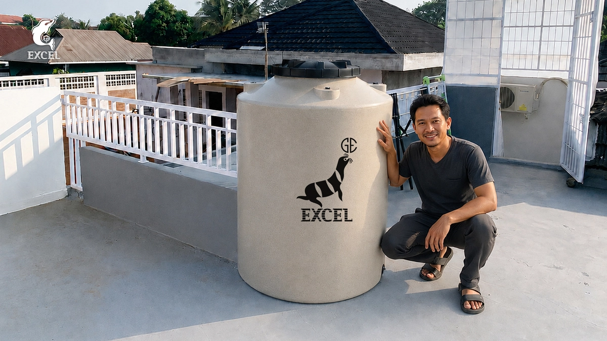 tangki air Excel warna ivory