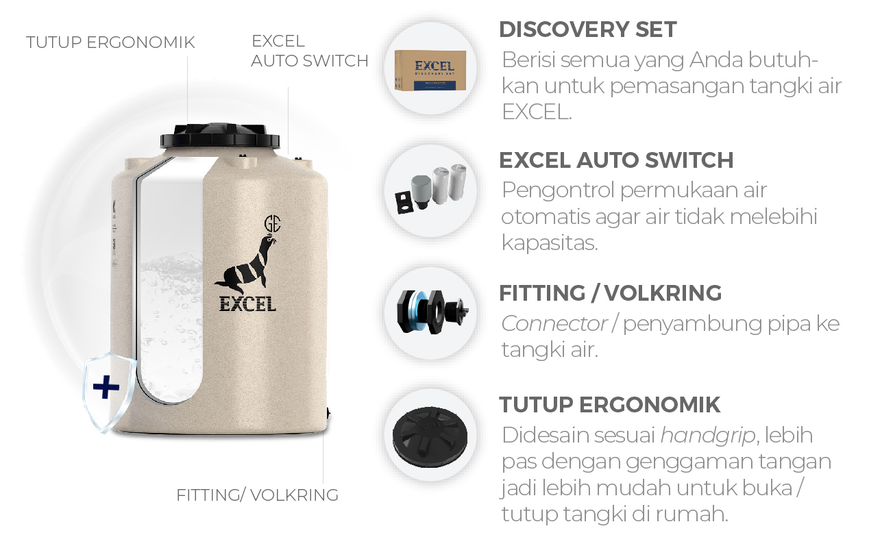 GRAHAEXCEL: Jual Tangki Air EXCEL Crystal Series