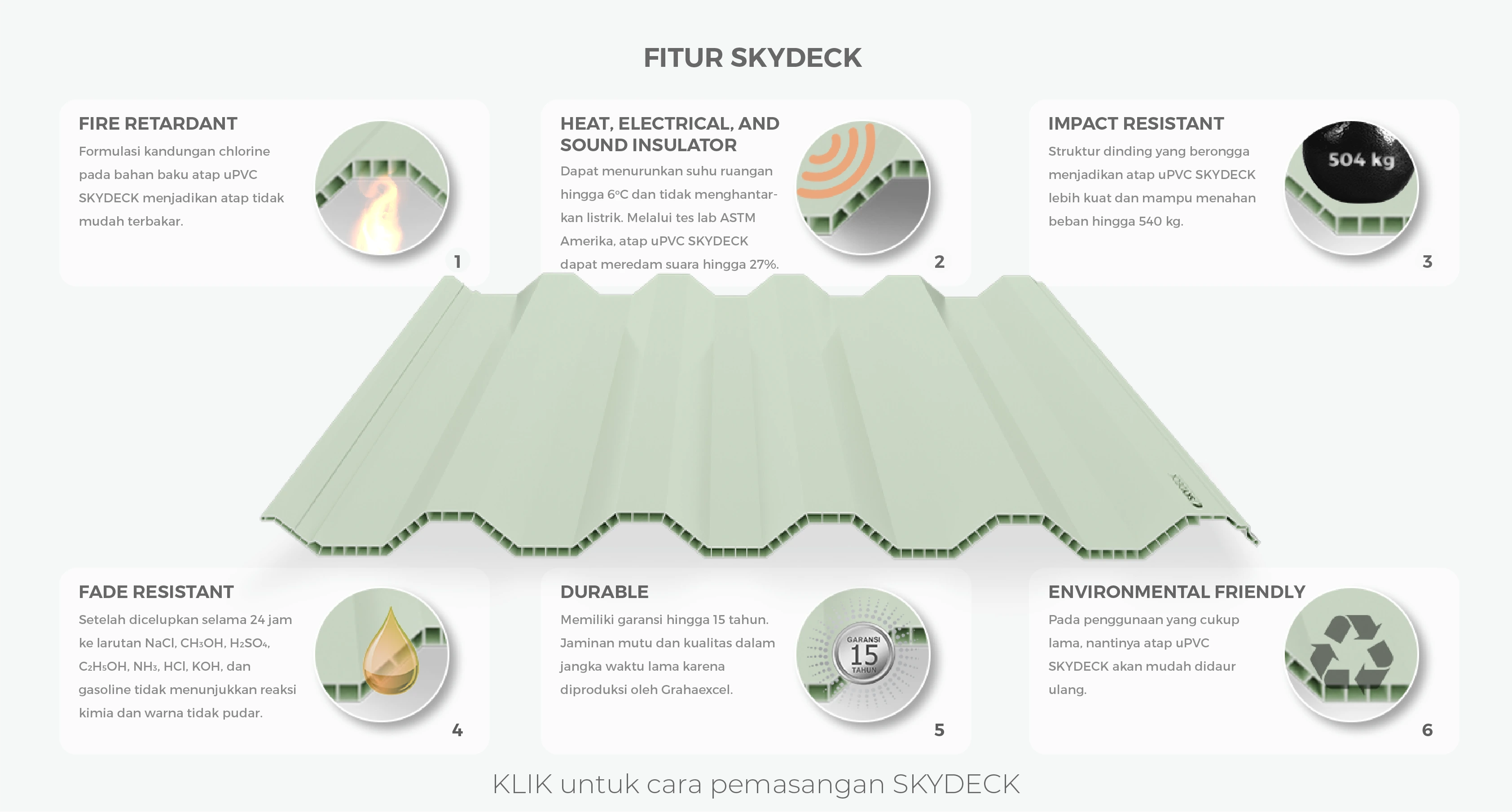 Atap Translucent Jual Atap Translucent UPVC Semi Transparan SKYDECK