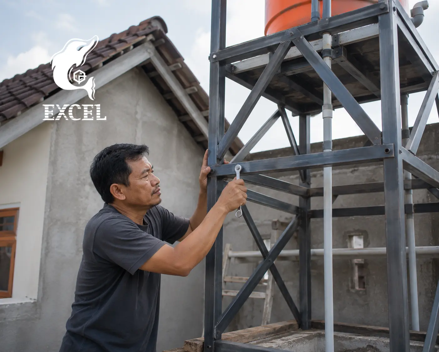 Cara Konstruksi Menara Tandon Air