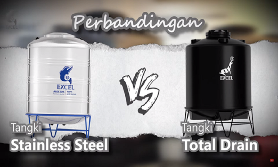 Gambar Tangki Stainless vs Tangki Air Plastik Total Drain Lebih Unggul Mana?